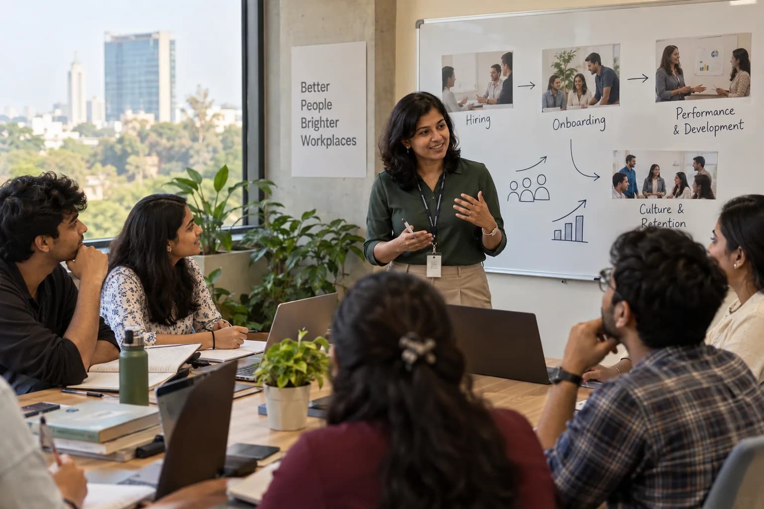An HR practitioner explains hiring, development and retention to business students